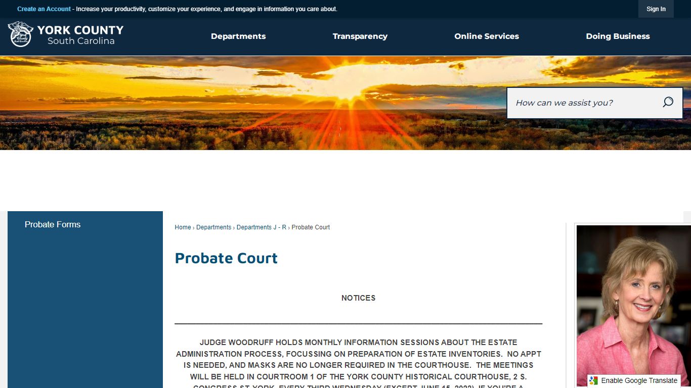 Probate Court | York, SC - York County Gov